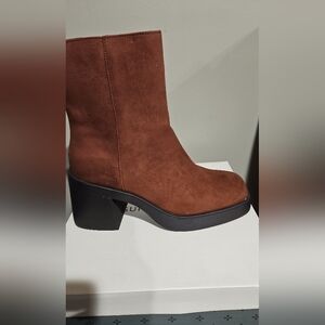 42.   Brown Suede Ankle Boots